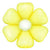 Pastel Yellow White Centre Daisy Flower Foil Balloon