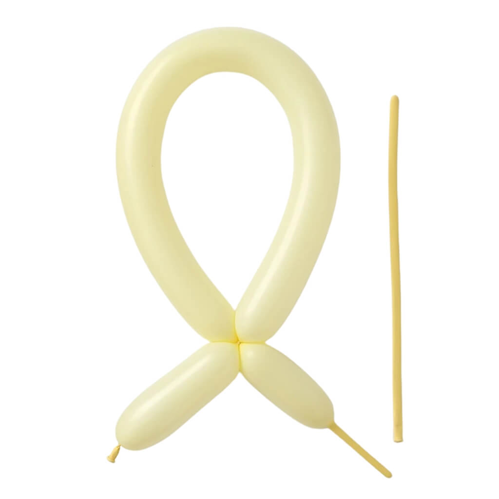 pastel yellow long modelling twist latex balloons 10 pack party decorations