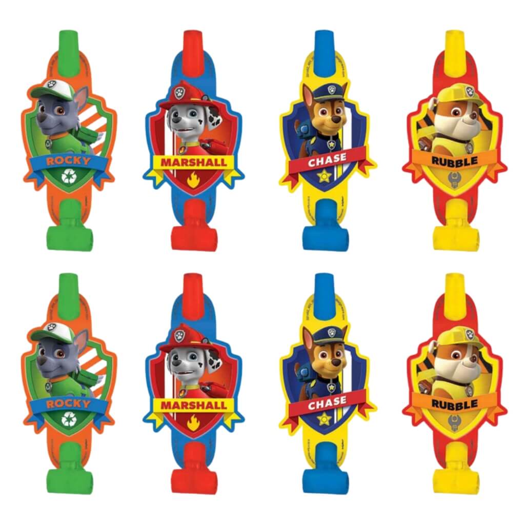 Paw Patrol Adventures Blowouts 8pk kids birthday party favours