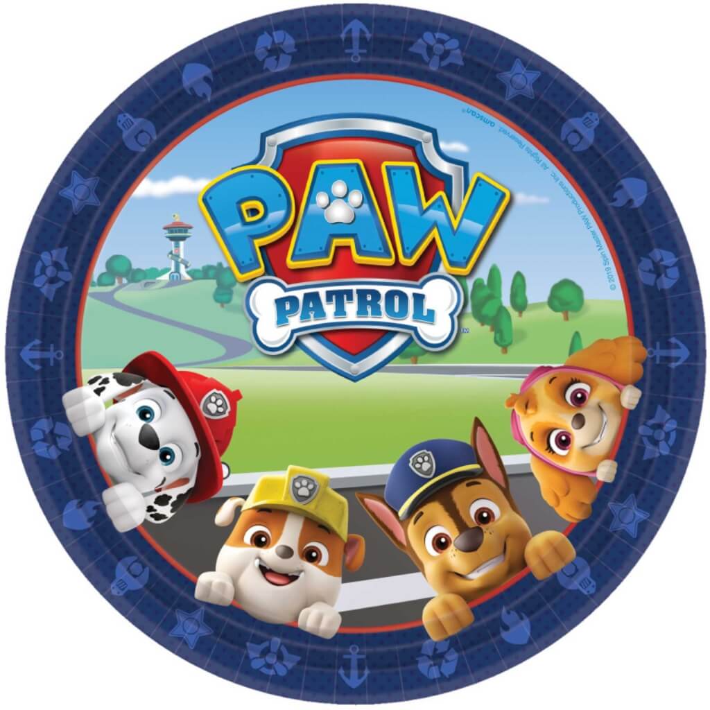 Paw Patrol Adventures Large Paper Plates 23cm 8pk