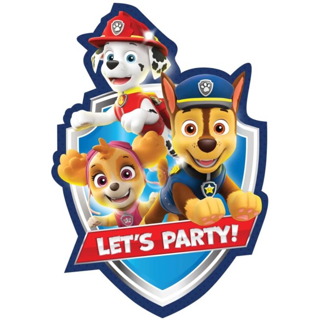 Paw Patrol Adventures Postcard Invitations 8pk