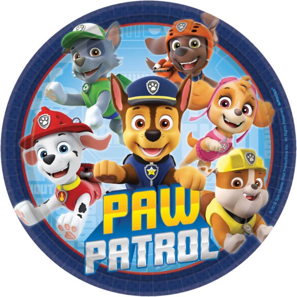 Paw Patrol Adventures Small Paper Plates 17cm 8pk