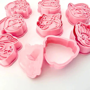 paw patrol character face biscuit cutters  & stamps sets