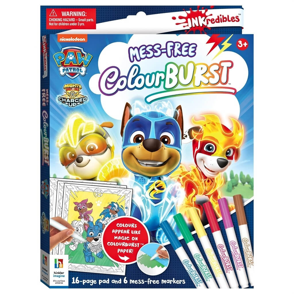 Paw Patrol Mighty Pups Inkredibles Colour Burst activity book