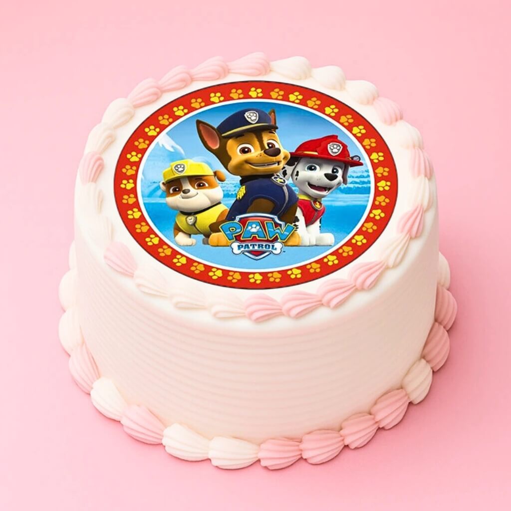 Easy peel edible cake image for Paw Patrol party