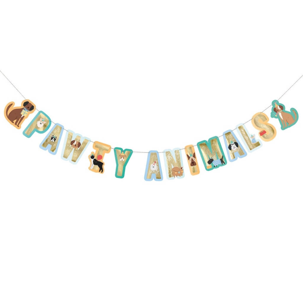 Pawty Animals Dog Garland Banner 2.74m pets birthday party decorations