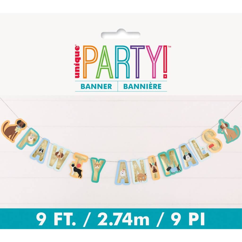 Pawty Animals Dog Garland Banner 2.74m pets birthday party decorations