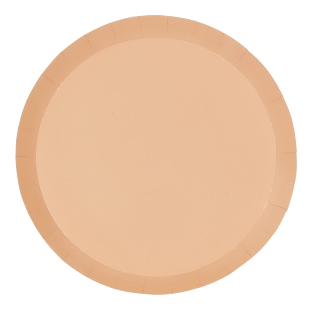 Peach Round Paper Dinner Plates 9inch 10pk