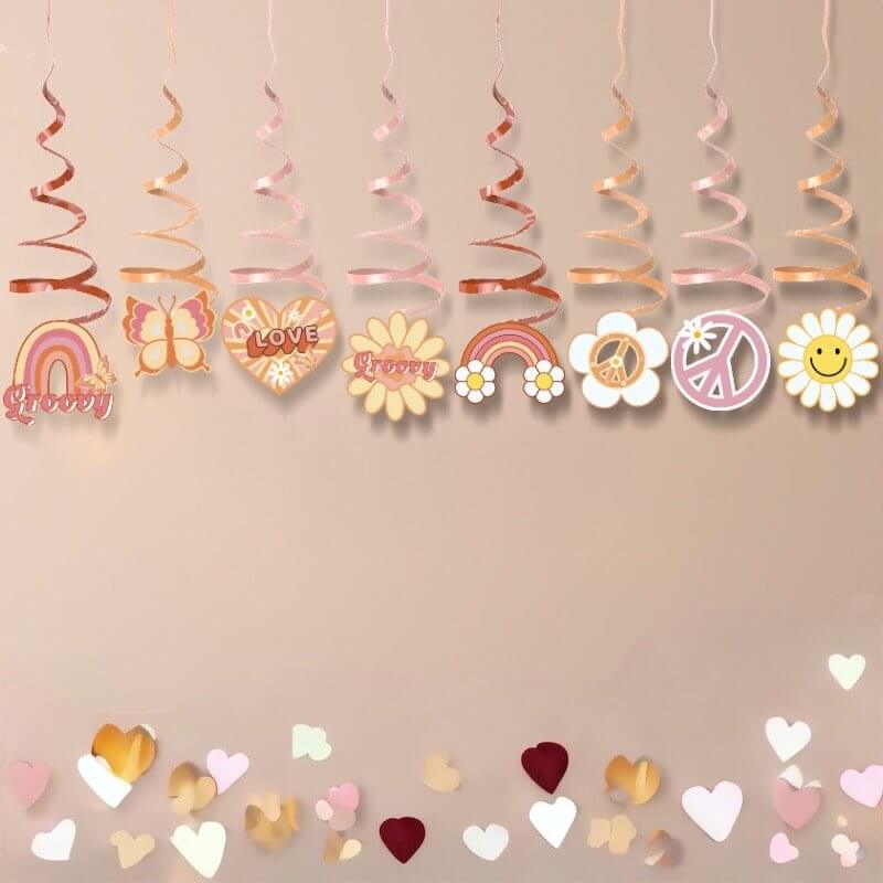 Hippie Groovy Birthday Swirl 16 Pack