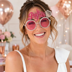 Pink 'Bride To Be' Diamond Glasses – Hen Party & Bridal Shower Accessories