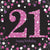 Pink Celebration 21 Birthday Lunch Napkins 16pk