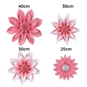 Pack of 4 Pink Cherry Blossom Flower Arrangements Wall Decorations