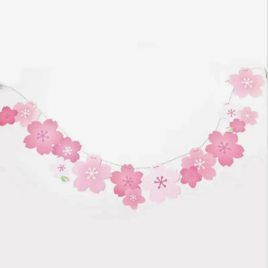 Pink Cherry Blossom Paper Bunting 2m