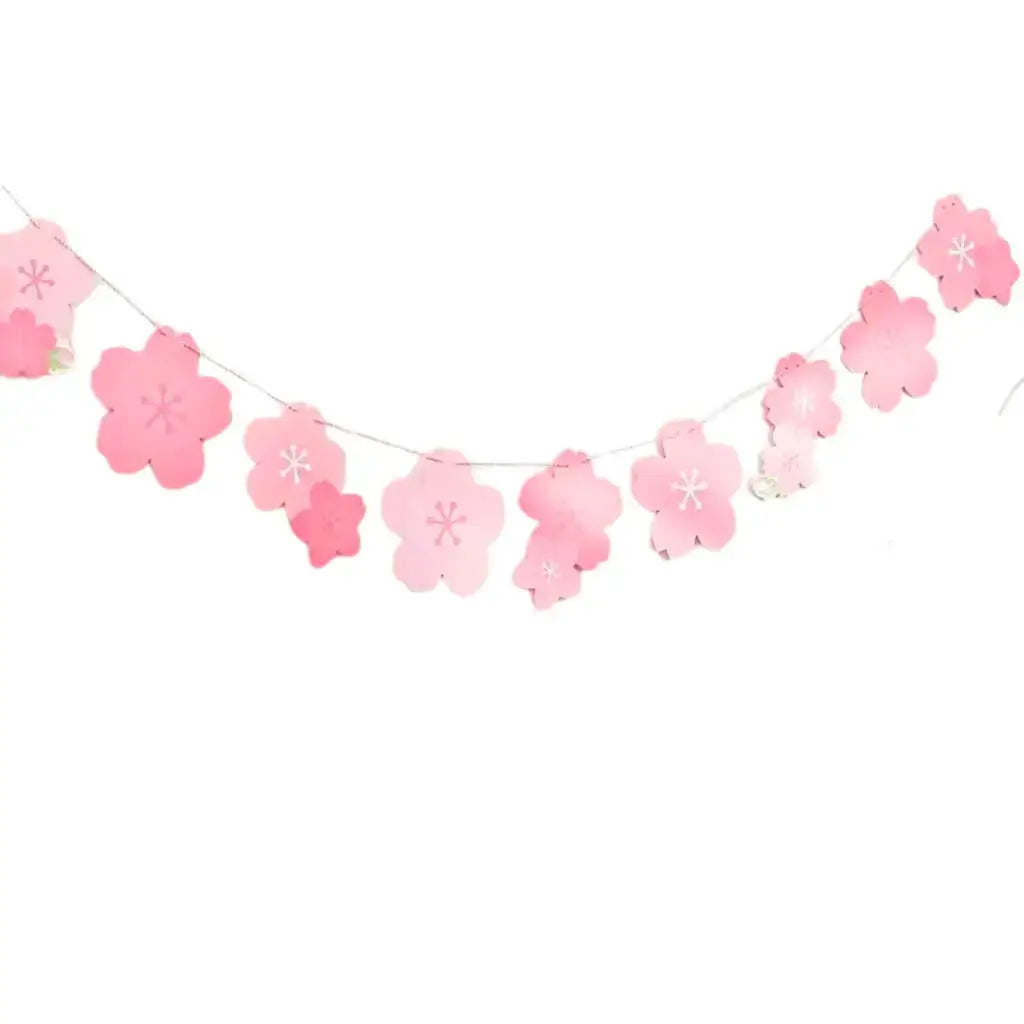 Pink Cherry Blossom Paper Bunting 2m