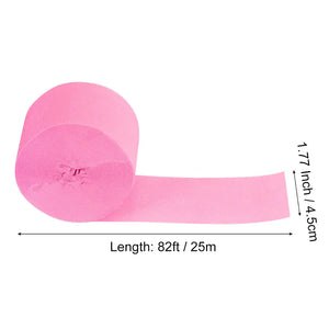 Pink Crepe Paper Streamer Roll 25m