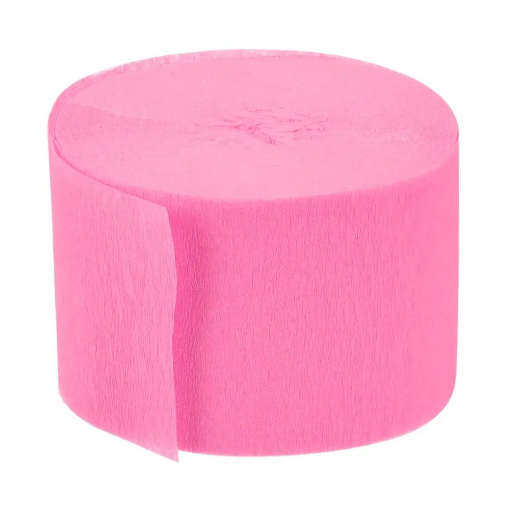 Pink Crepe Paper Streamer Roll 25m