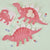Pink Dinosaur Shaped Sweet Treat Paper Plates 8pk