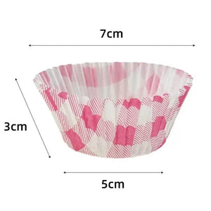 Pink Gingham Paper Cupcake Cases 25pk