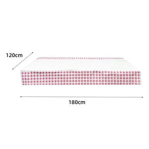 Reusable Pink Gingham Paper Tablecover