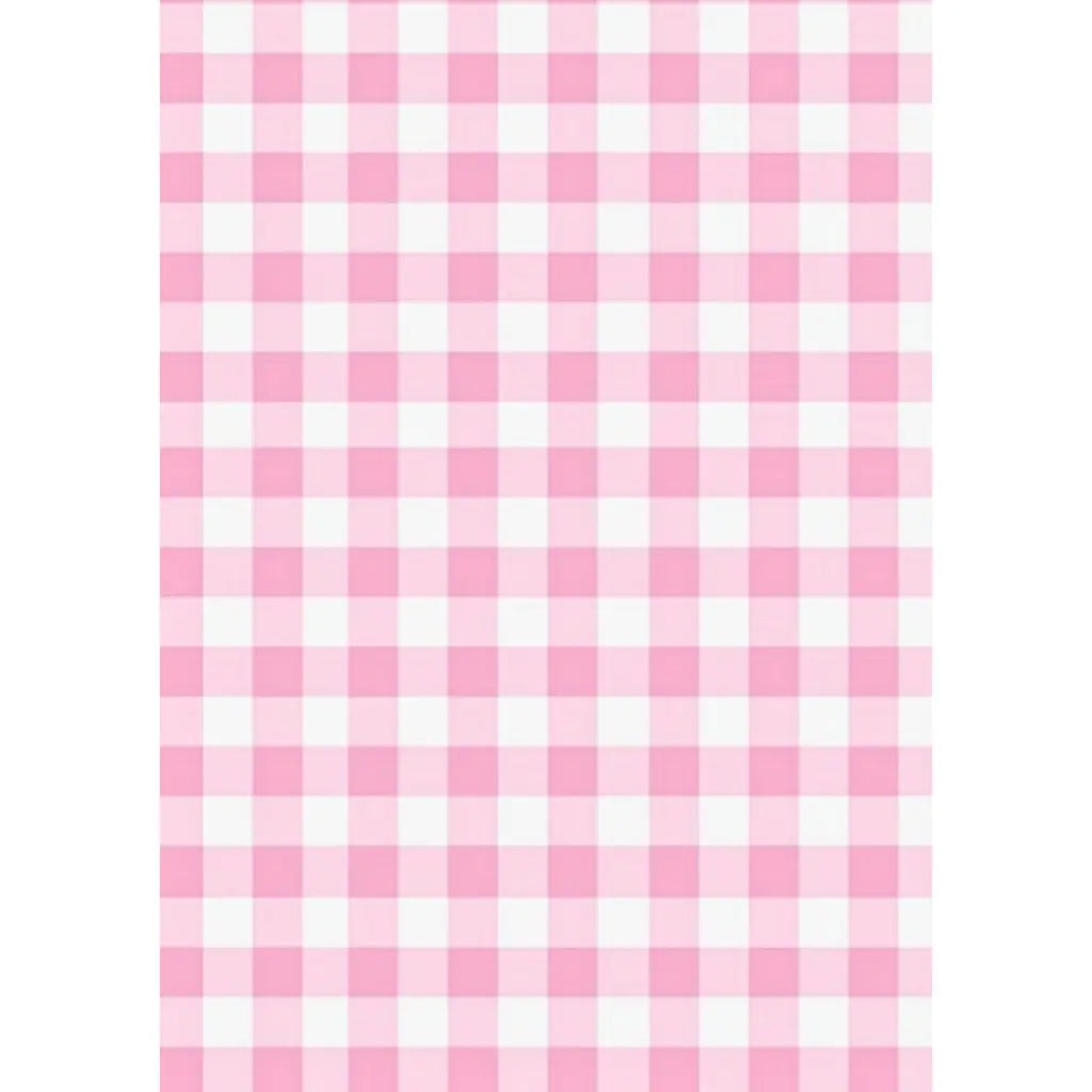 Pink gingham wrapping paper check pattern