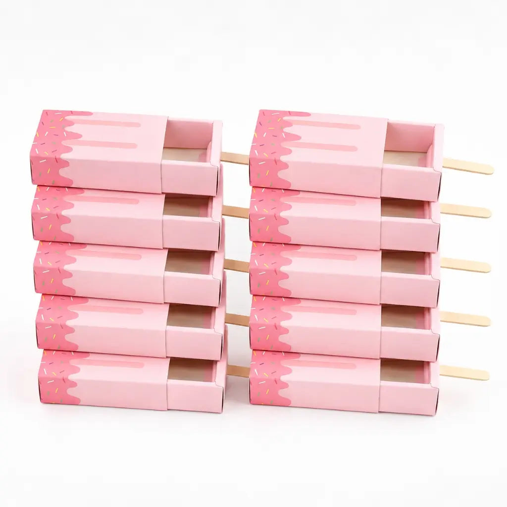 Pink Ice Cream Treat Boxes 10pk