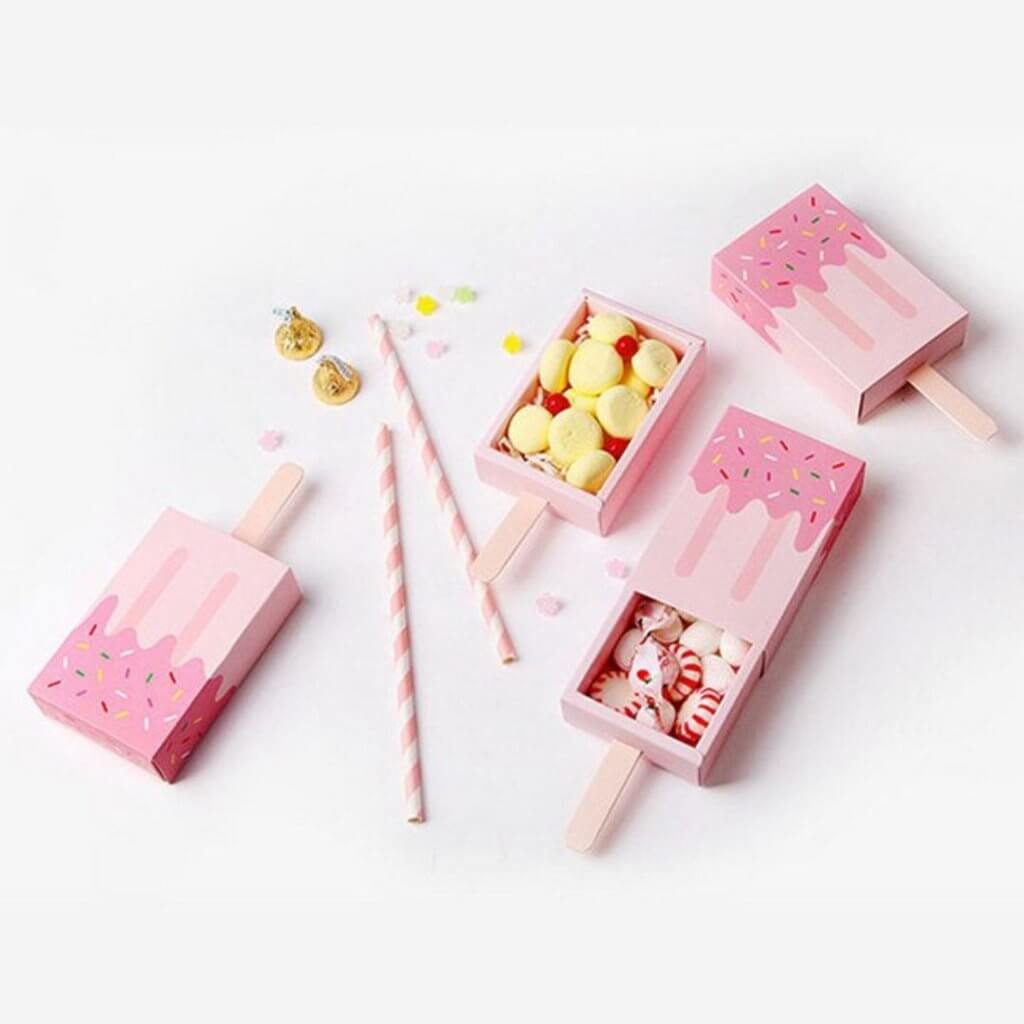 Pink Ice Cream Treat Boxes 6pk