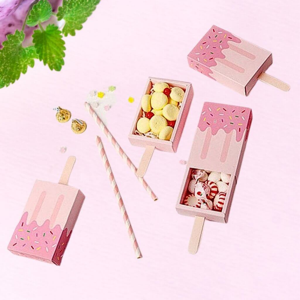 Pink Ice Cream Treat Boxes 6pk