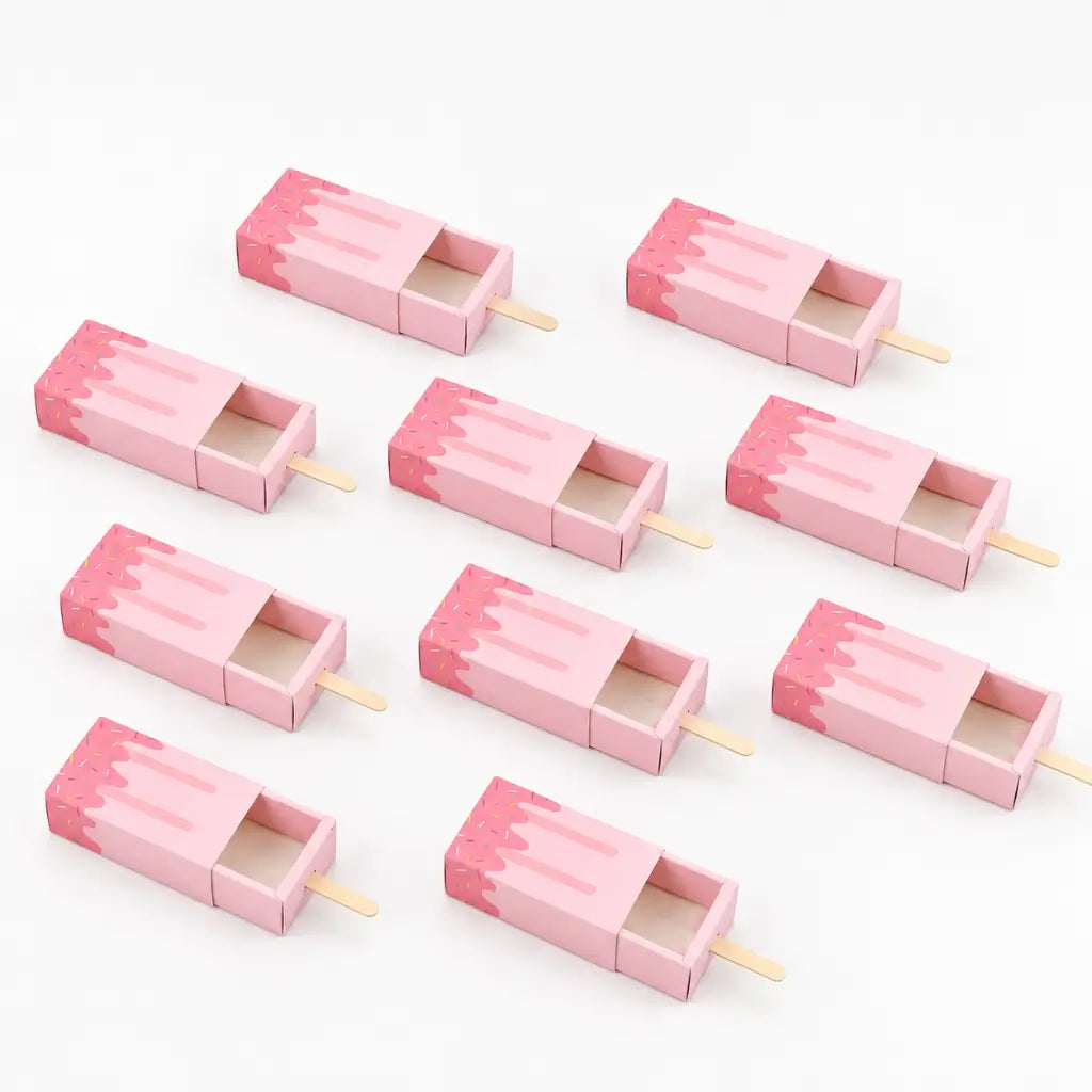 Pink Ice Cream Treat Boxes 10pk