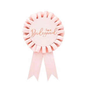 Blush Pink Bridesmaid Hen Party Badge