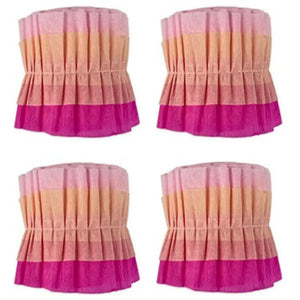 Pink Ombre Ruffled Paper Streamers 3m 4 Pack