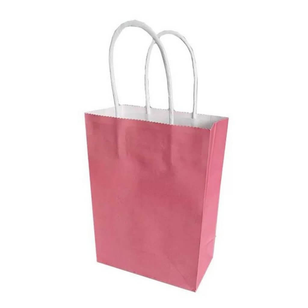 Pink Paper Gift Bags 4pk
