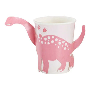 Pink Pop Out Dinosaur Paper Cups 8pk