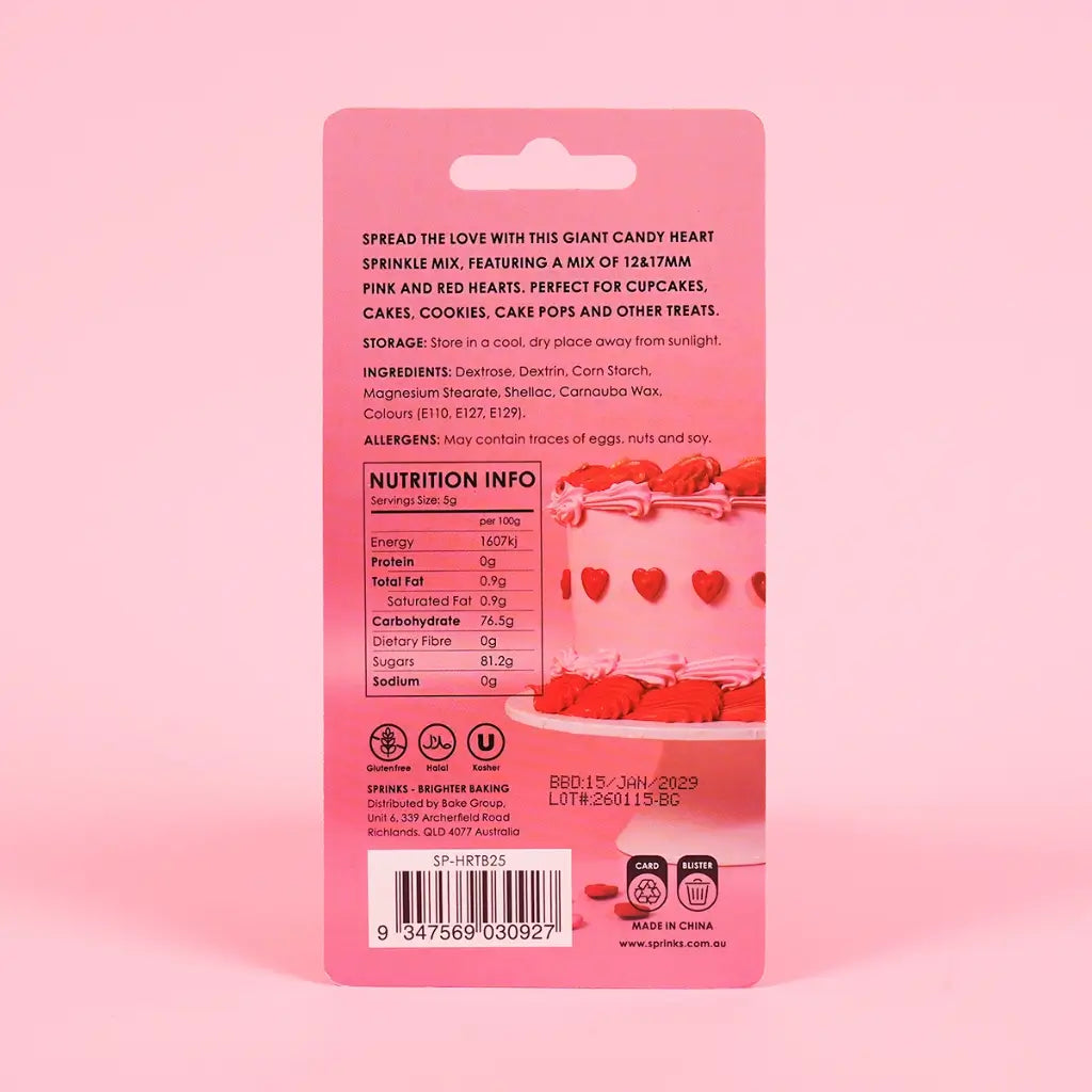 Sprinks heart throb mix tiny toppers 25g instructions