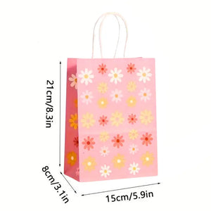 Pink Sweet Daisy Party Bags 5pk