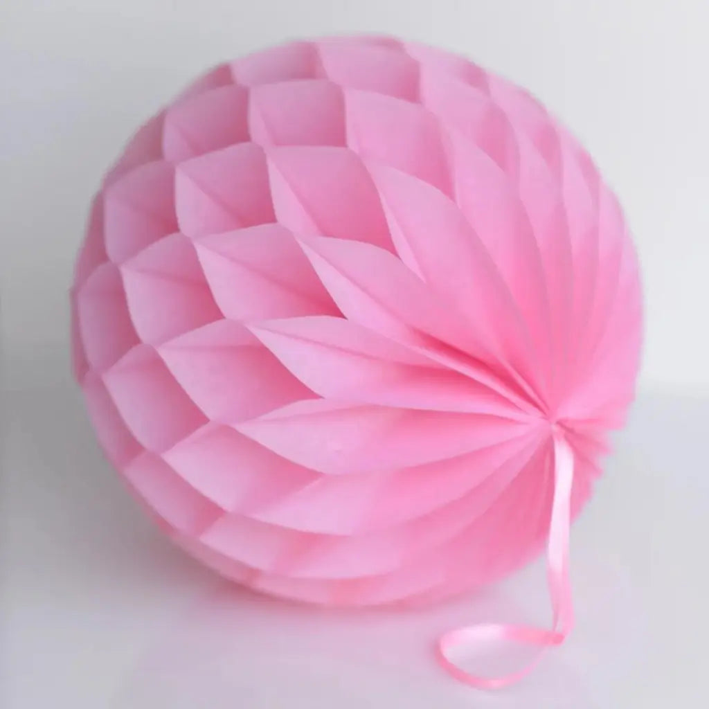 Classic Pink Paper Honeycomb Ball - 4 Sizes