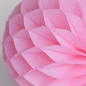 Classic Pink Paper Honeycomb Ball - 4 Sizes