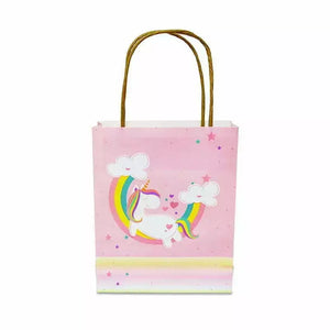 Pink Unicorn & Rainbow Paper Gift Bags 5pk