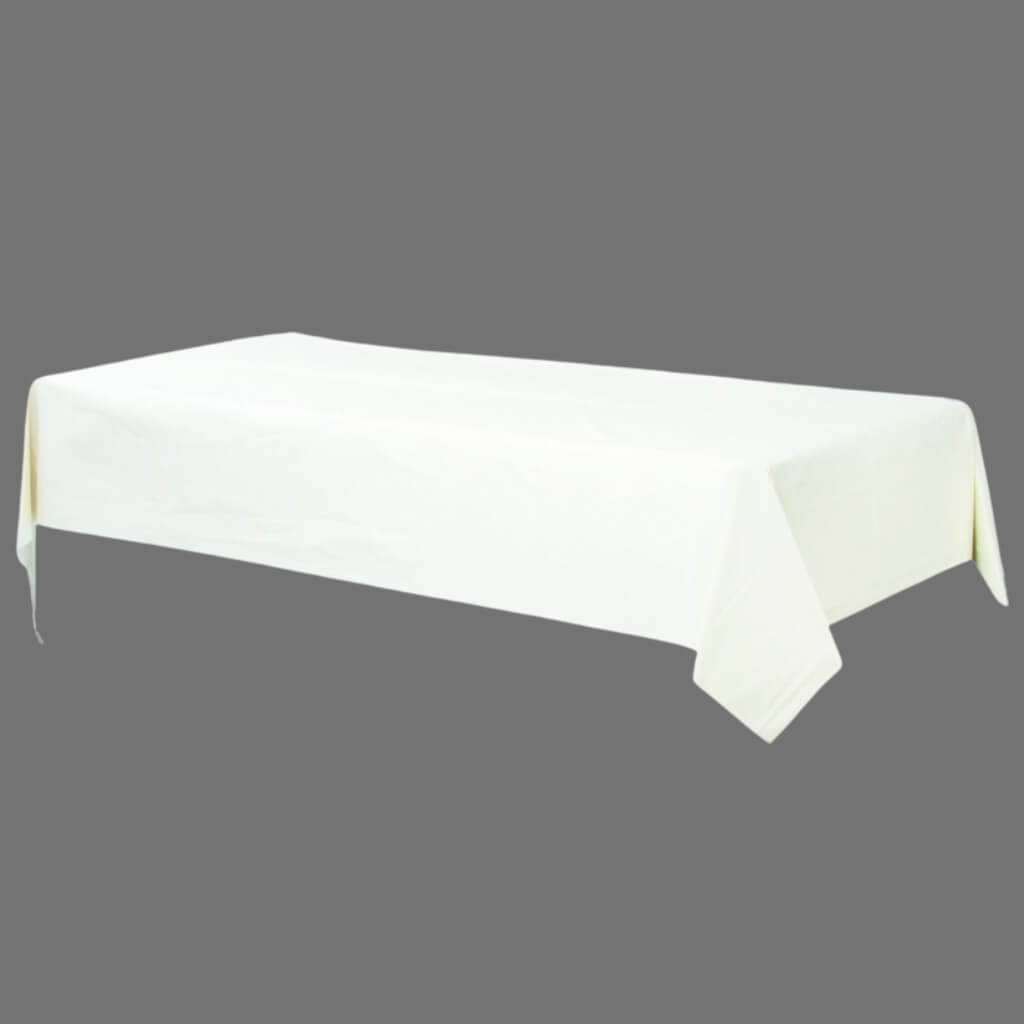 Rectangular Frosty White Plastic Tablecover
