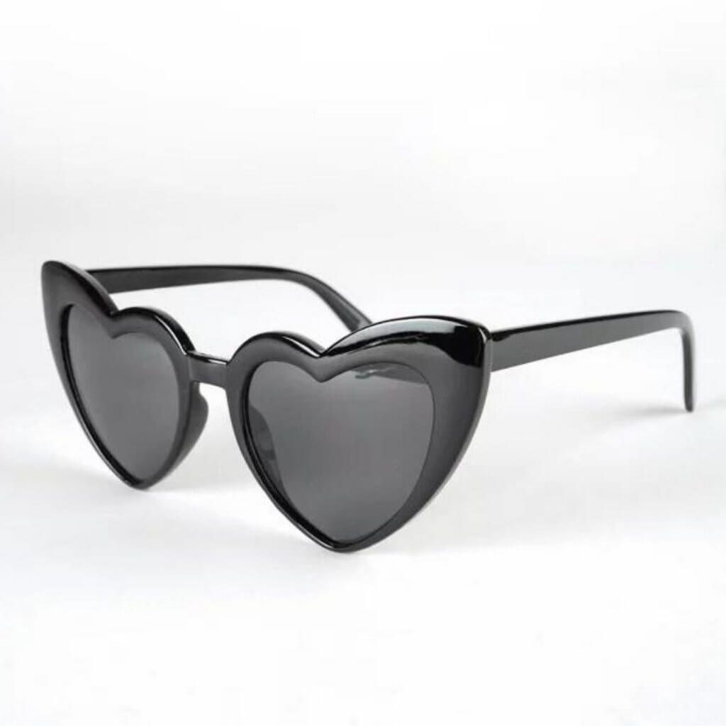 Black Heart Shaped Party Sunglasses
