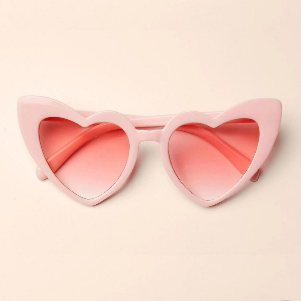 Pink Heart Shaped Party Sunglasses