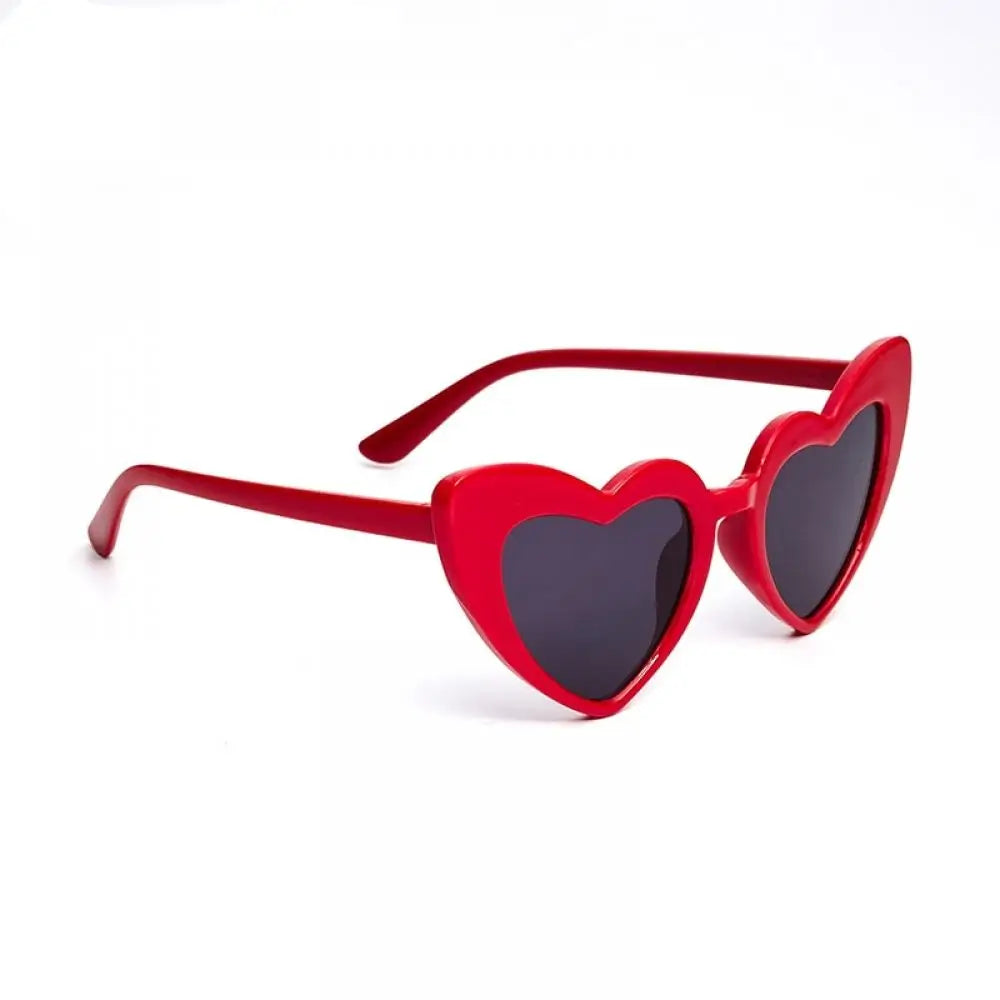 Red Heart Shaped Cat Eye Women s Sunglasses