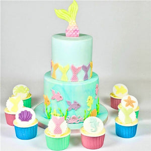 fondant mermaid tails ready for cupcakes cakes