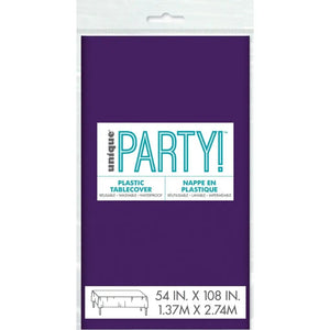 Plastic Rectangular Tablecover - deep Purple