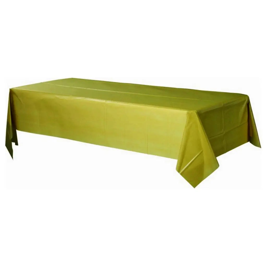 Plastic Rectangular Tablecover - Gold Sparkle
