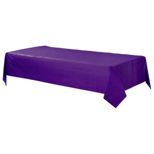 Plastic Rectangular Tablecover - deep Purple