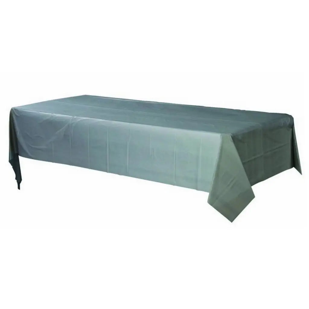 Plastic Rectangular Tablecover - Silver