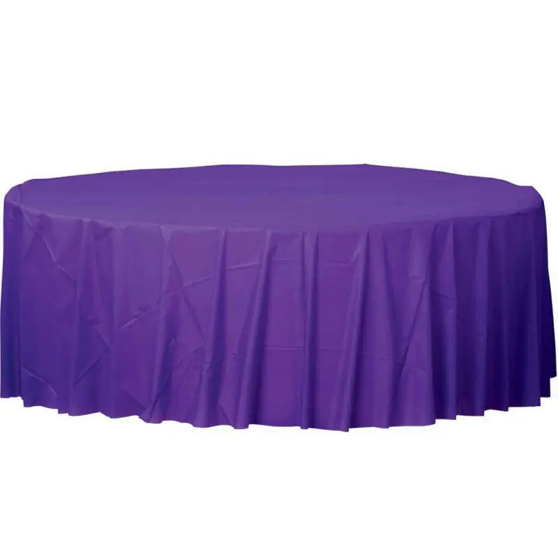 Plastic Round Tablecover - New Purple