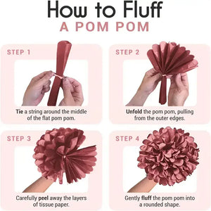 Plum Tissue Paper Pom Pom