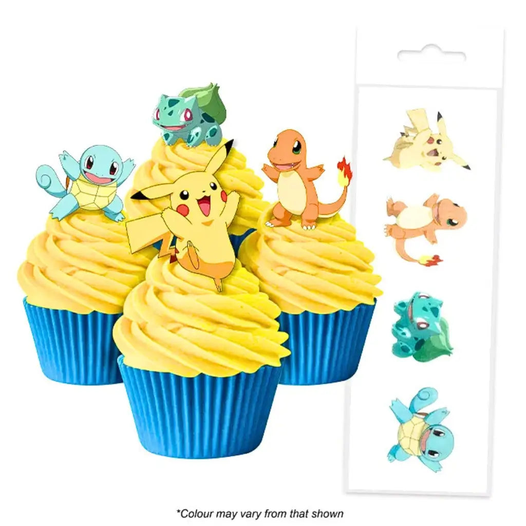 Pokemon birthday cupcake decorations edible paper