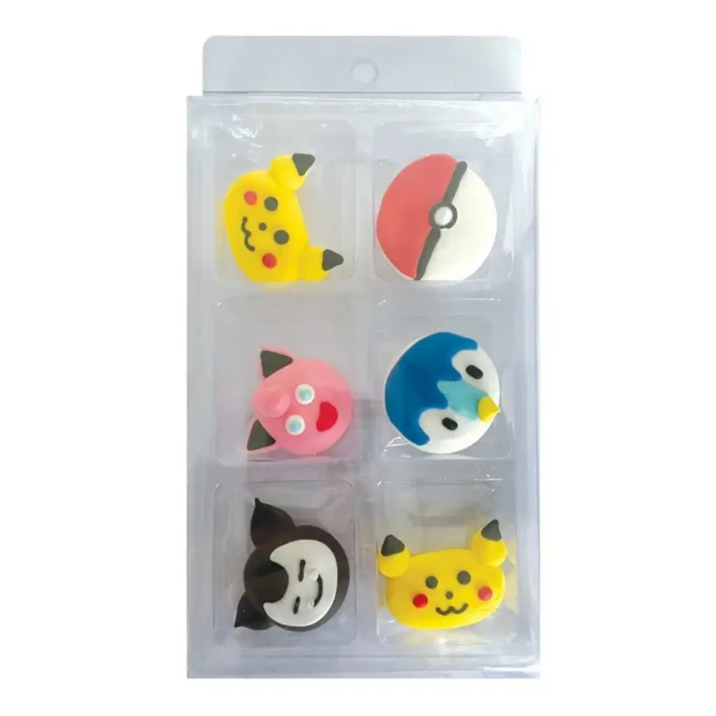 Edible Pokemon sugar decorations for cupcakes pikachu and friends